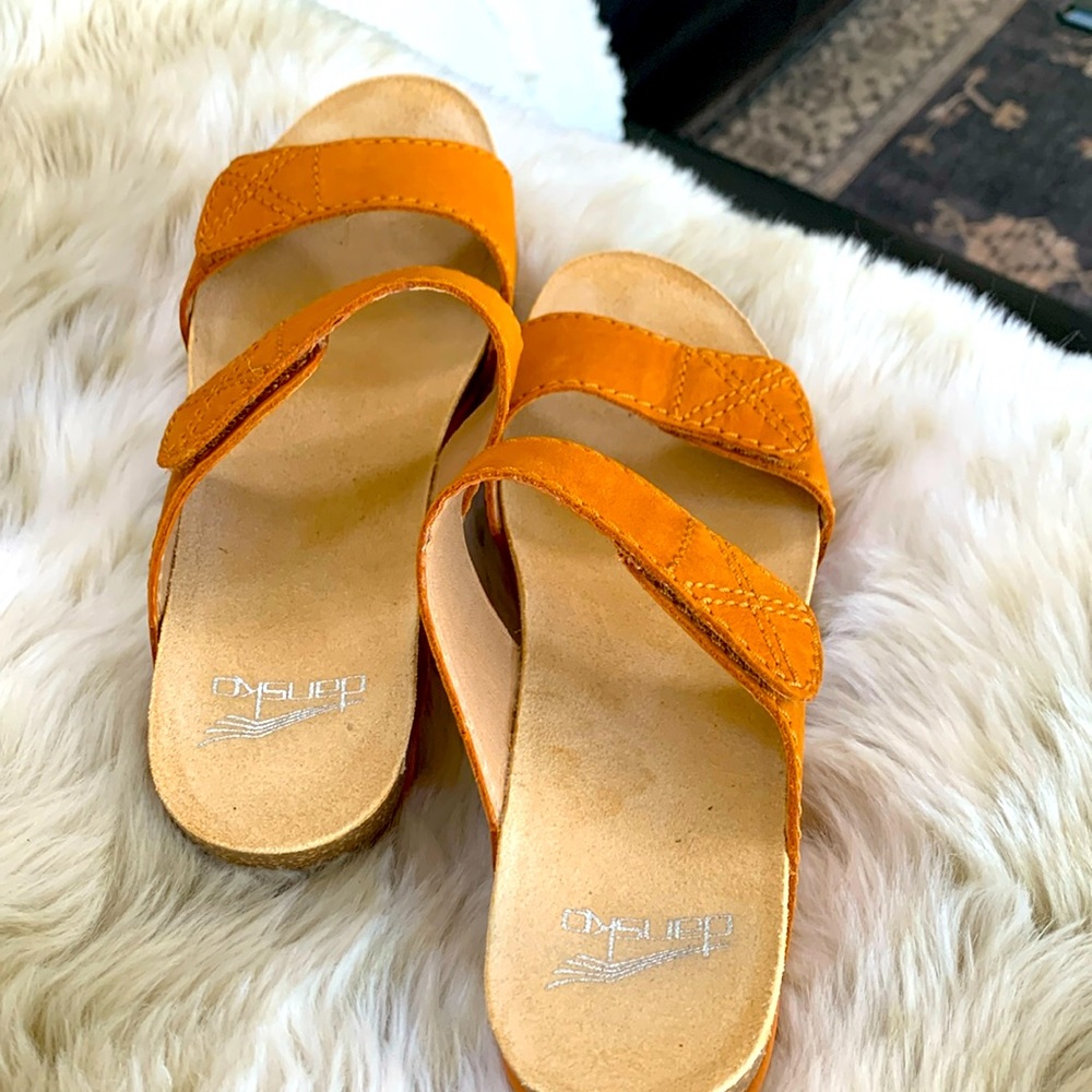 Dansko sandals, very comfy and pretty color